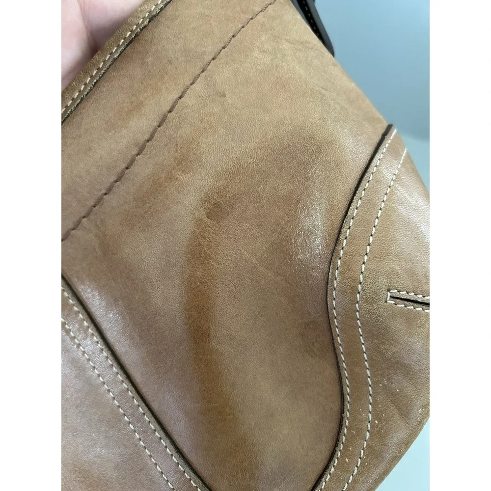 Vintage Coach Soho Shoulder Bag Saddle Brown Camel Tan Leather Purse Y2K 9541